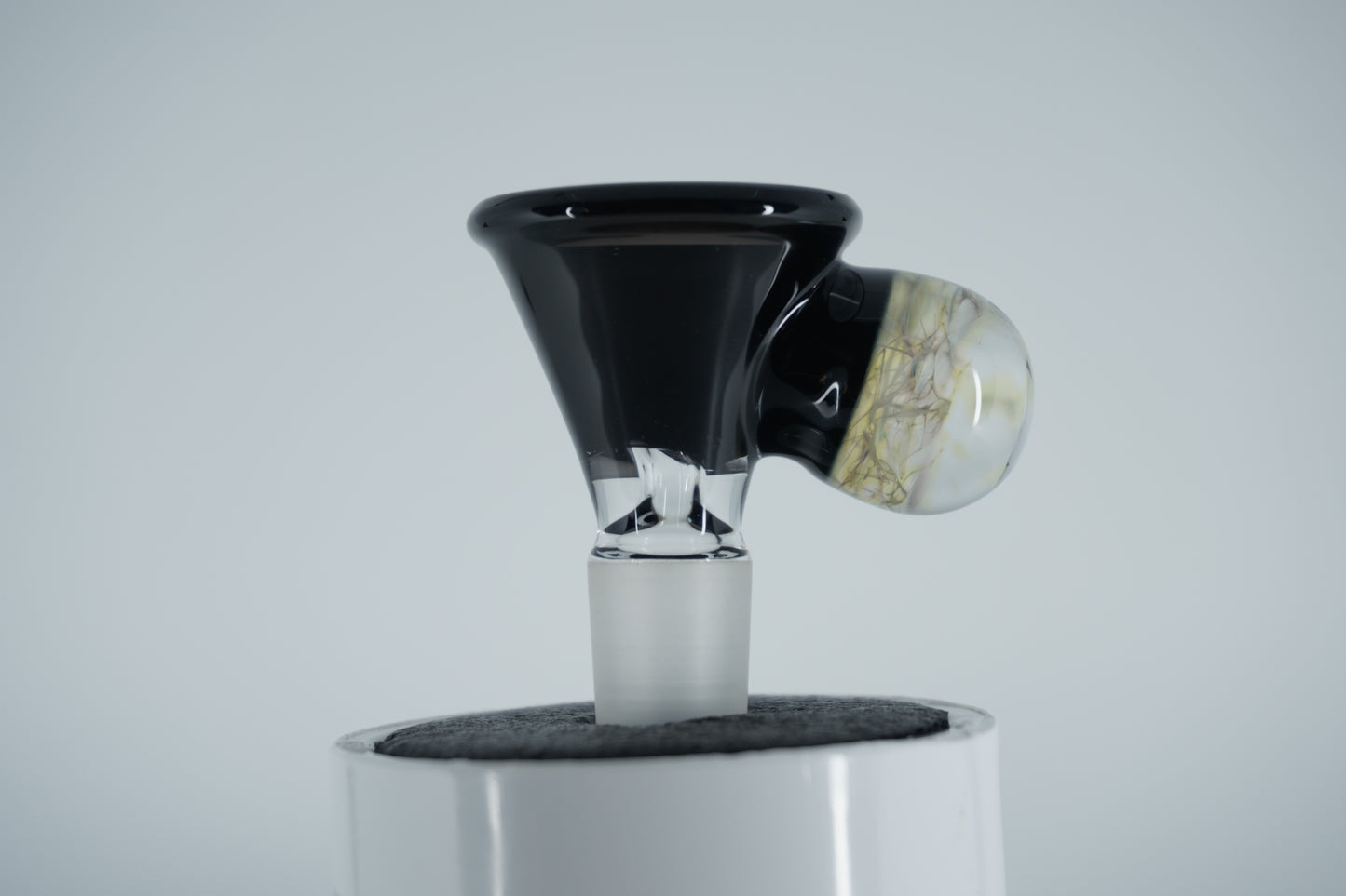 14mm Slide - Black Marble (Maritime Glassworks)