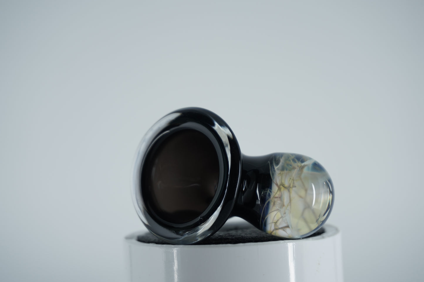 14mm Slide - Black Marble (Maritime Glassworks)