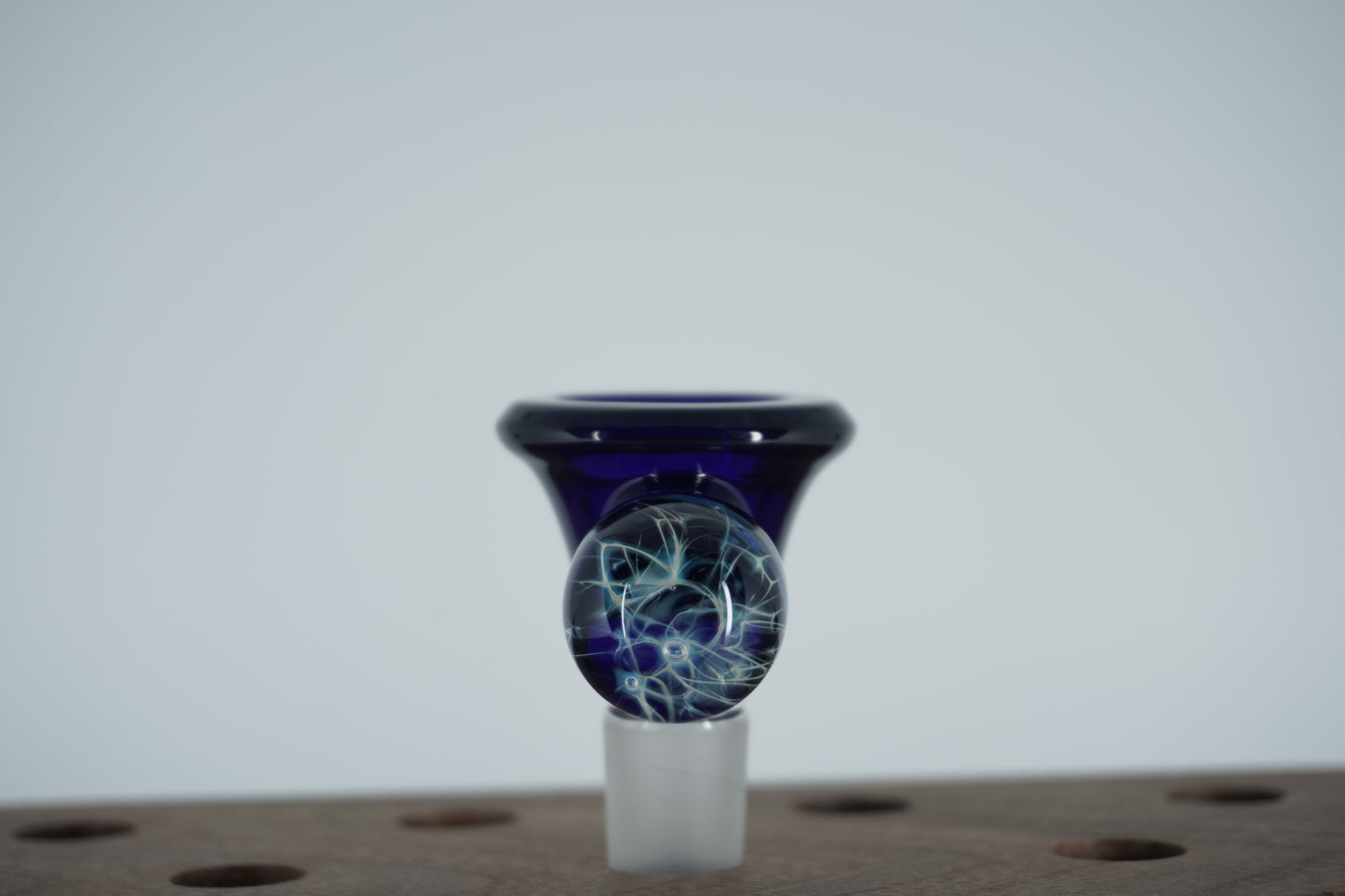 14mm Slide - Blue/Purple Marble (Maritime Glassworks)