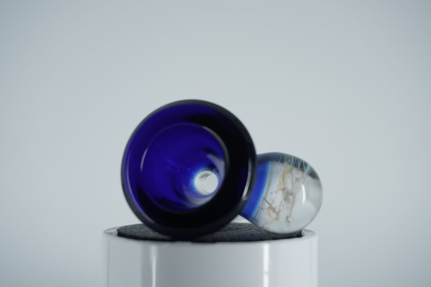 14mm Slide - Blue/Purple Marble (Maritime Glassworks)