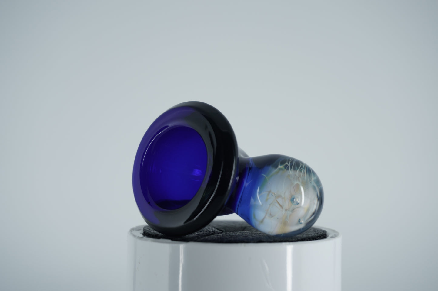 14mm Slide - Blue/Purple Marble (Maritime Glassworks)