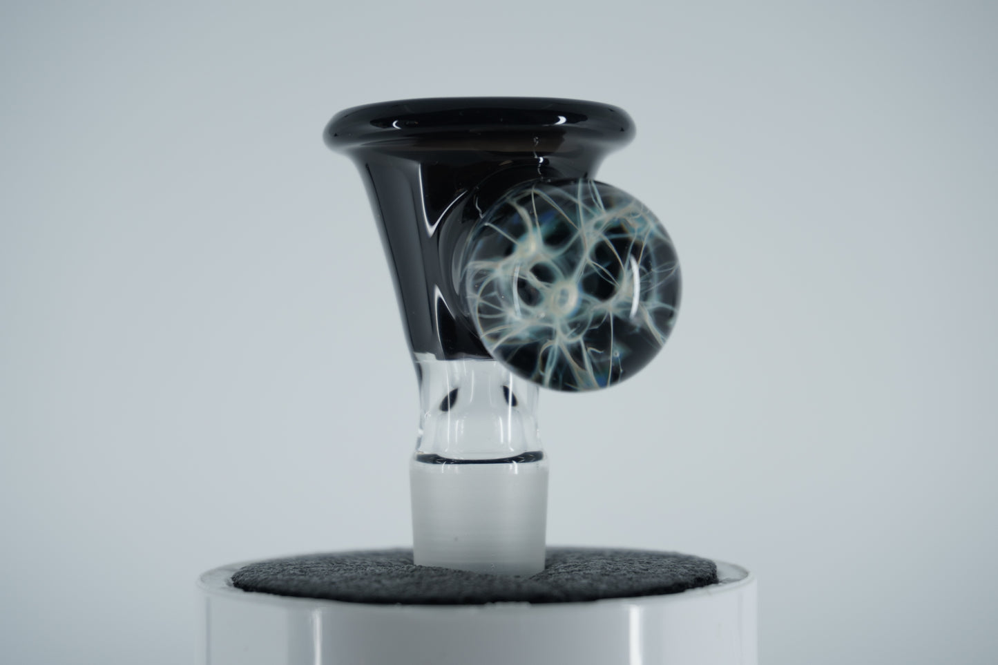 14mm Slide - Black Marble (Maritime Glassworks)