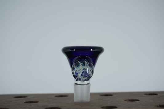 14mm Slide - Blue/Purple Marble (Maritime Glassworks)